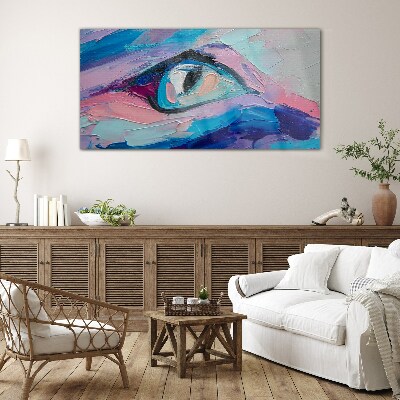 Glasbild Ein nebliger Look in Pastellfarben