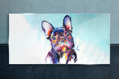 Glasbild Tierhund-Abstraktion