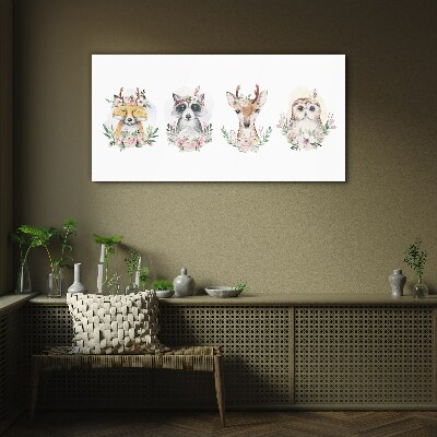 Glasbild Waldfreunde in Blumen