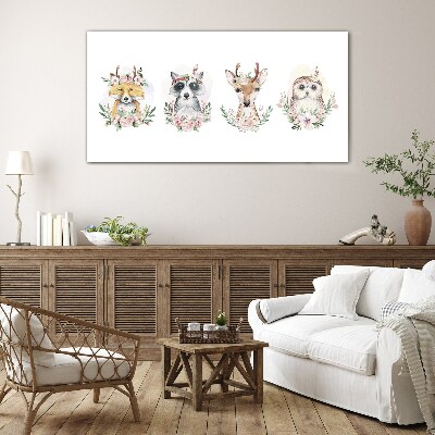 Glasbild Waldfreunde in Blumen