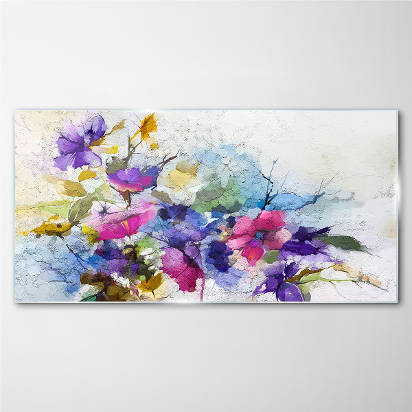 Foto auf glas Florale Farbexplosion