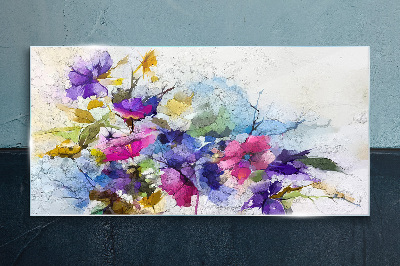 Foto auf glas Florale Farbexplosion