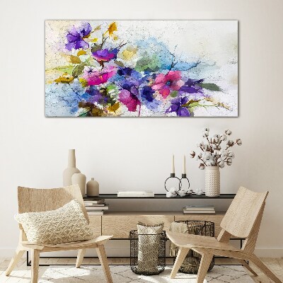 Foto auf glas Florale Farbexplosion