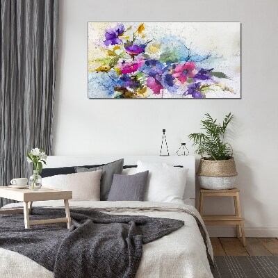 Foto auf glas Florale Farbexplosion
