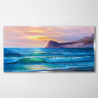 Foto auf glas Ein ruhiger Morgen am Meer