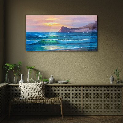 Foto auf glas Ein ruhiger Morgen am Meer
