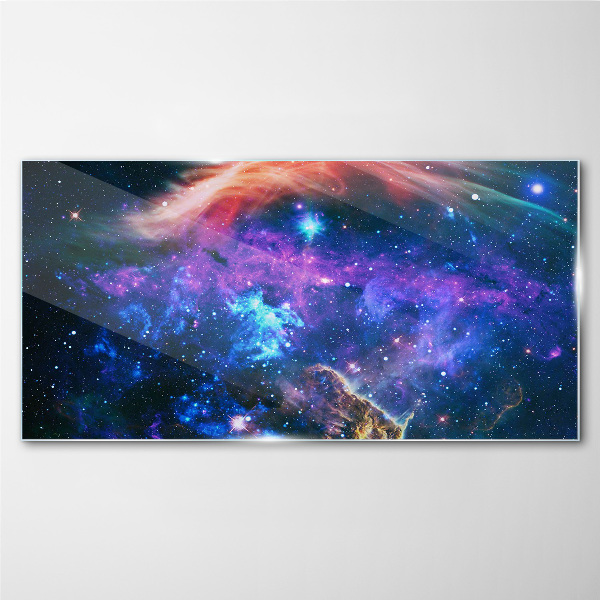 Glasbild Kosmische Symphonie der Farben