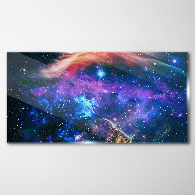 Glasbild Kosmische Symphonie der Farben