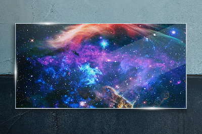 Glasbild Kosmische Symphonie der Farben