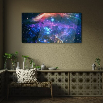 Glasbild Kosmische Symphonie der Farben