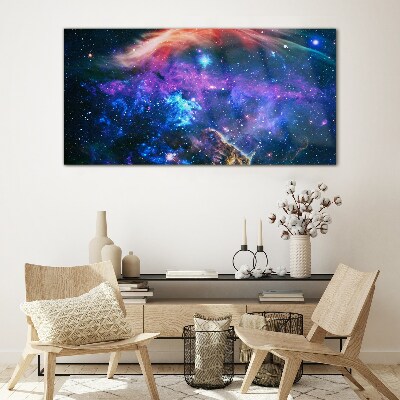 Glasbild Kosmische Symphonie der Farben