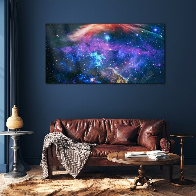 Glasbild Kosmische Symphonie der Farben