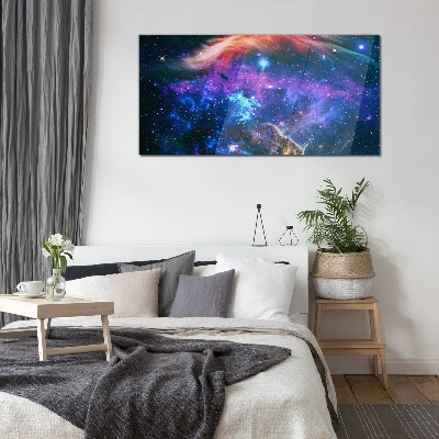 Glasbild Kosmische Symphonie der Farben