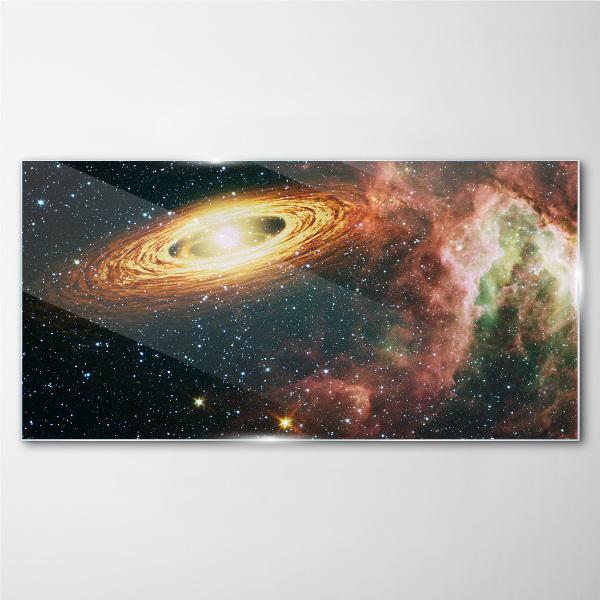 Glasbild Kosmischer galaktischer Wirbel