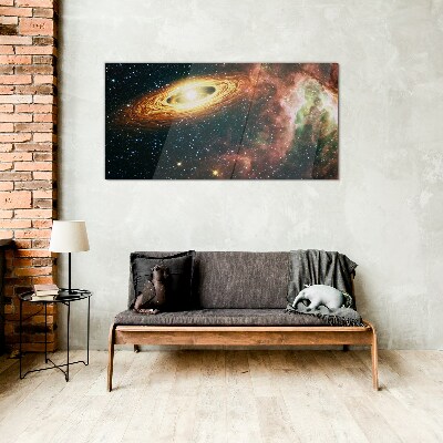 Glasbild Kosmischer galaktischer Wirbel