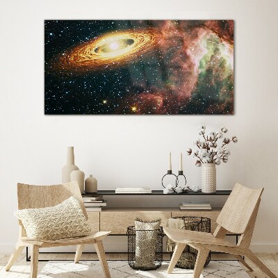 Glasbild Kosmischer galaktischer Wirbel