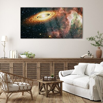 Glasbild Kosmischer galaktischer Wirbel