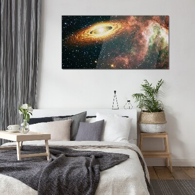 Glasbild Kosmischer galaktischer Wirbel