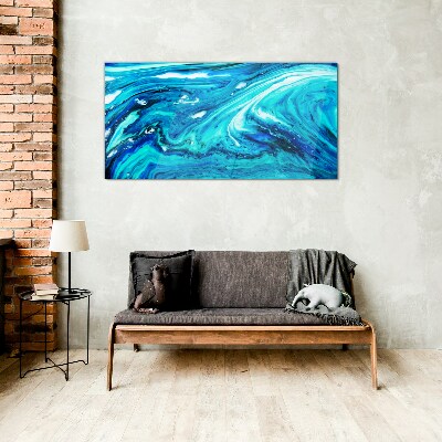 Glasbild Meereswellen