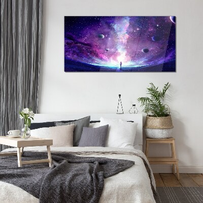 Glasbild Eine Weltraumreise durch die Galaxie