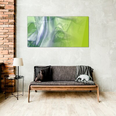 Glasbild Transparenz und Grün