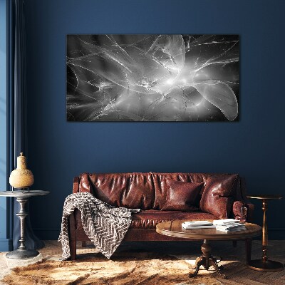 Glasbild Futuristische Abstraktionen in Monochrom