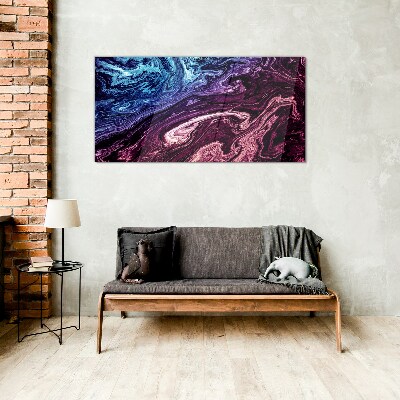 Glasbild Kosmischer Farbenwirbel