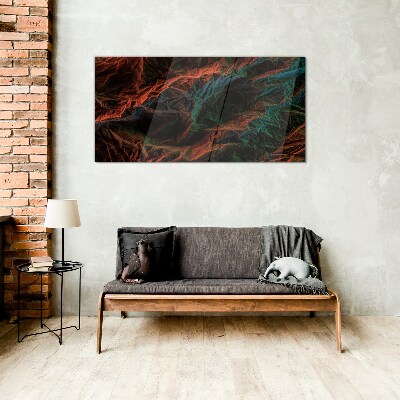 Glasbild Komplexe Farben und Texturen