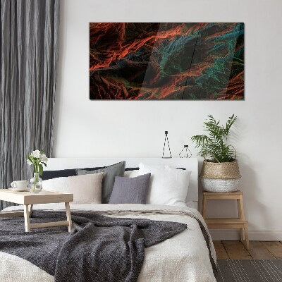 Glasbild Komplexe Farben und Texturen