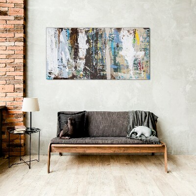 Bild aus glas Abstraktes Mosaik der Farben