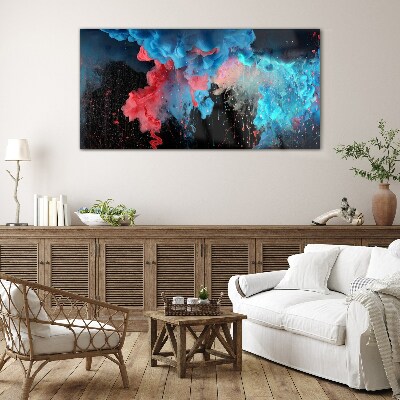 Foto auf glas Kosmische Explosion der Farben