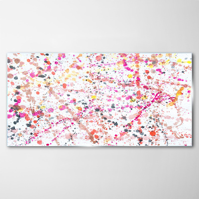 Glasbild Farbige Flecken auf weißem Hintergrund