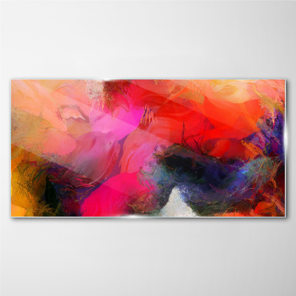 Glasbild Farbenfroher Ausdruck der Abstraktion