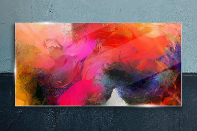 Glasbild Farbenfroher Ausdruck der Abstraktion