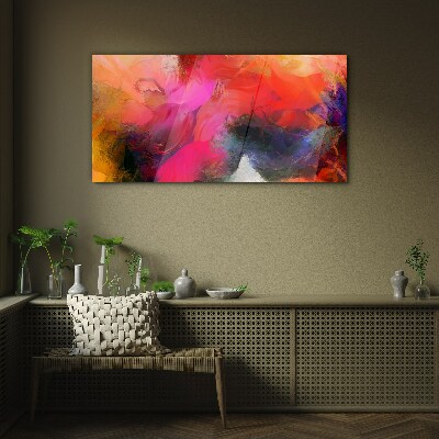 Glasbild Farbenfroher Ausdruck der Abstraktion