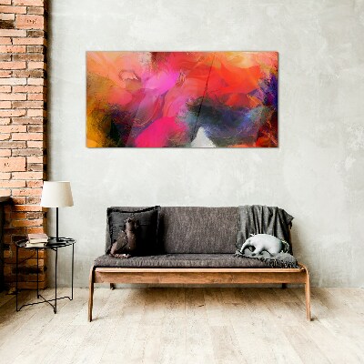 Glasbild Farbenfroher Ausdruck der Abstraktion