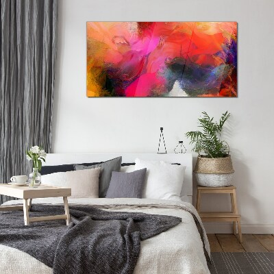 Glasbild Farbenfroher Ausdruck der Abstraktion