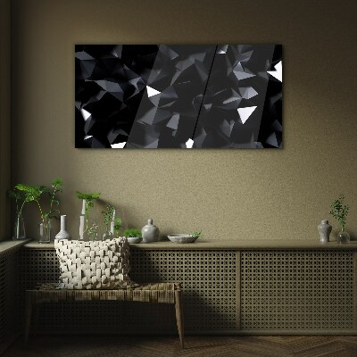 Foto auf glas Schwarzes geometrisches Mosaik