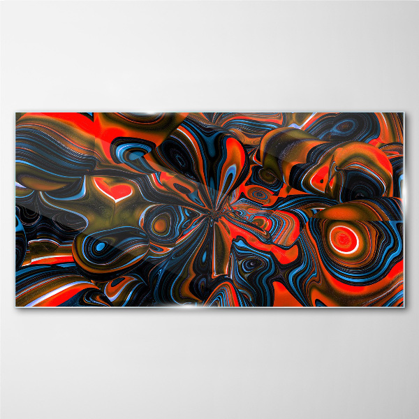 Glasbild Dynamische Farbwirbel