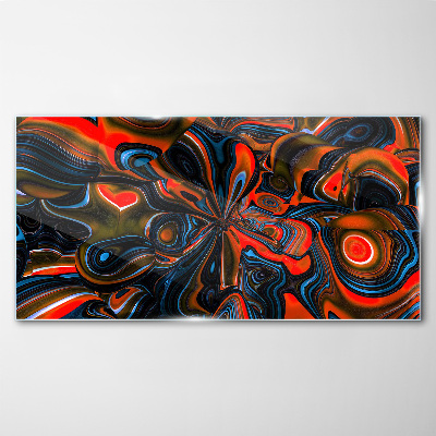 Glasbild Dynamische Farbwirbel