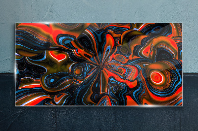 Glasbild Dynamische Farbwirbel