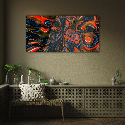 Glasbild Dynamische Farbwirbel
