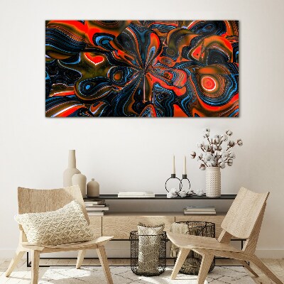 Glasbild Dynamische Farbwirbel