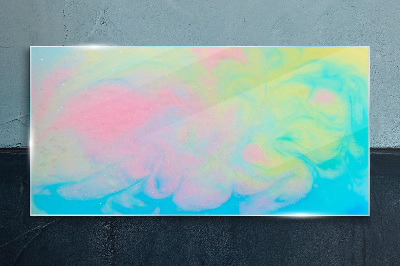 Glasbild Pastellträume in Bewegung