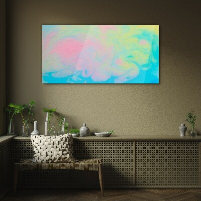 Glasbild Pastellträume in Bewegung