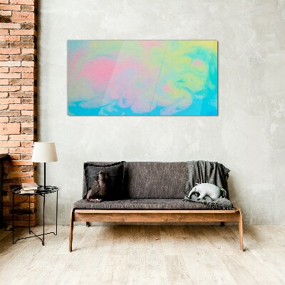 Glasbild Pastellträume in Bewegung
