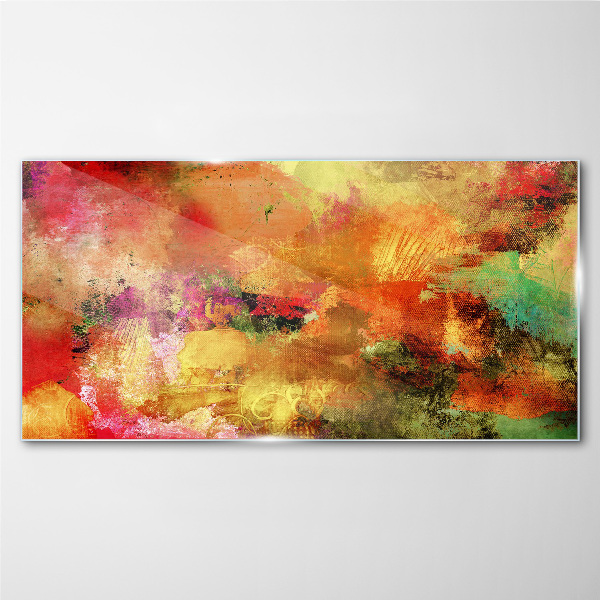Glasbild Buntes abstraktes Chaos