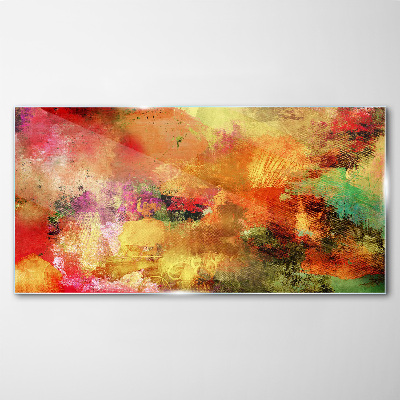 Glasbild Buntes abstraktes Chaos