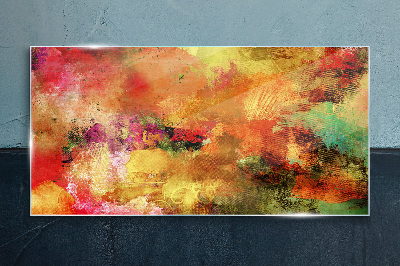 Glasbild Buntes abstraktes Chaos