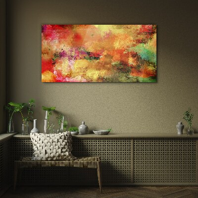 Glasbild Buntes abstraktes Chaos